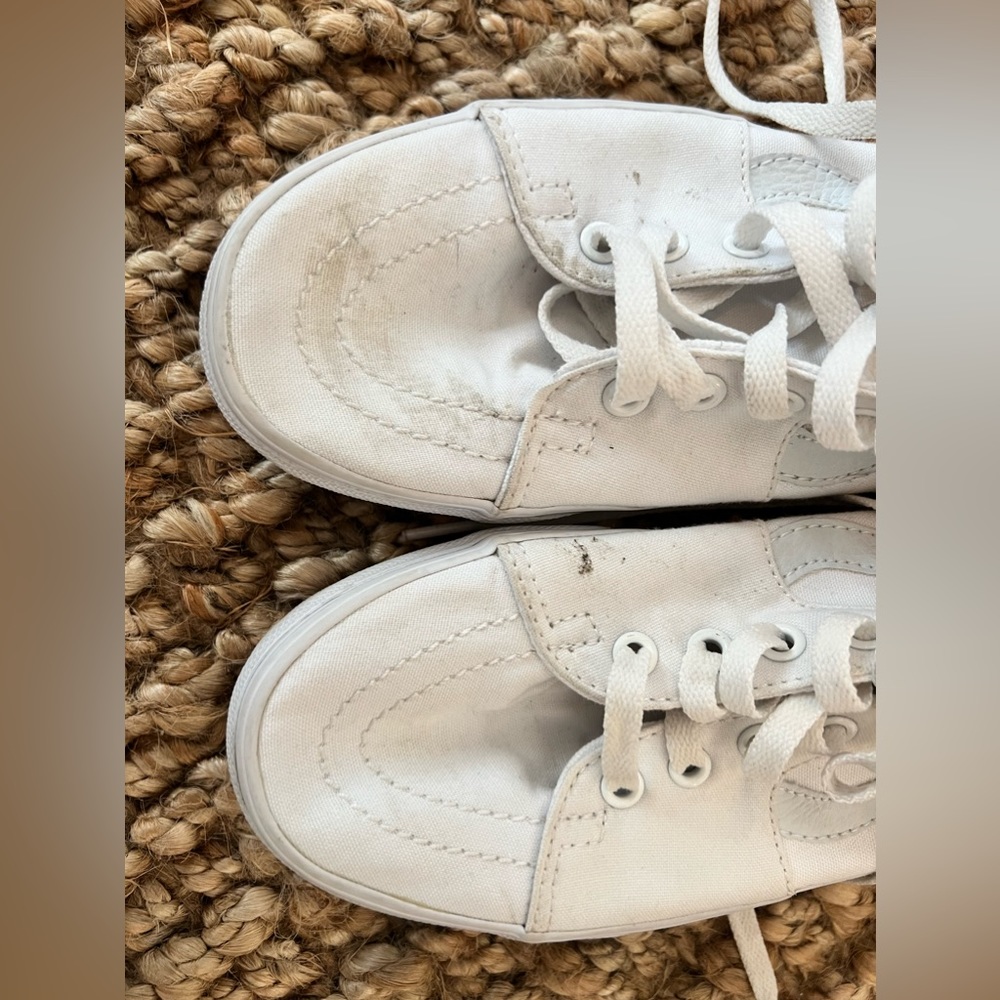 High top white vans- used condition